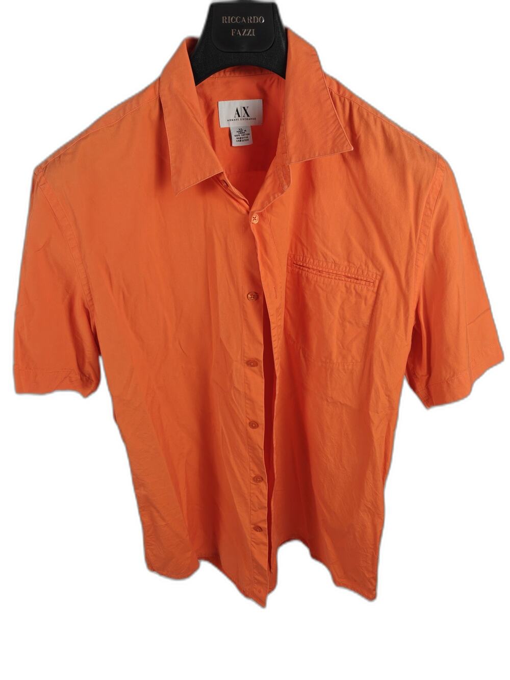 Men’s A|X Armani Exchange Short Sleeve Shirt Orange XL
